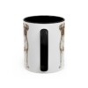 11oz Funny Boxer Mug, Black, back view