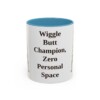 11oz Funny Boxer Mug, Light Blue, front view