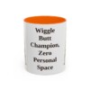 11oz Funny Boxer Mug, Orange, front view