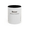 11oz Boxer Latin Mug, Black, front view