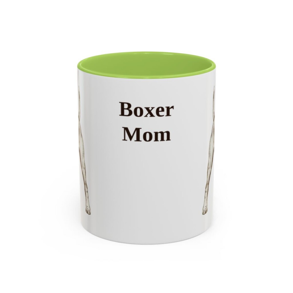 11oz boxer mug, Light Green