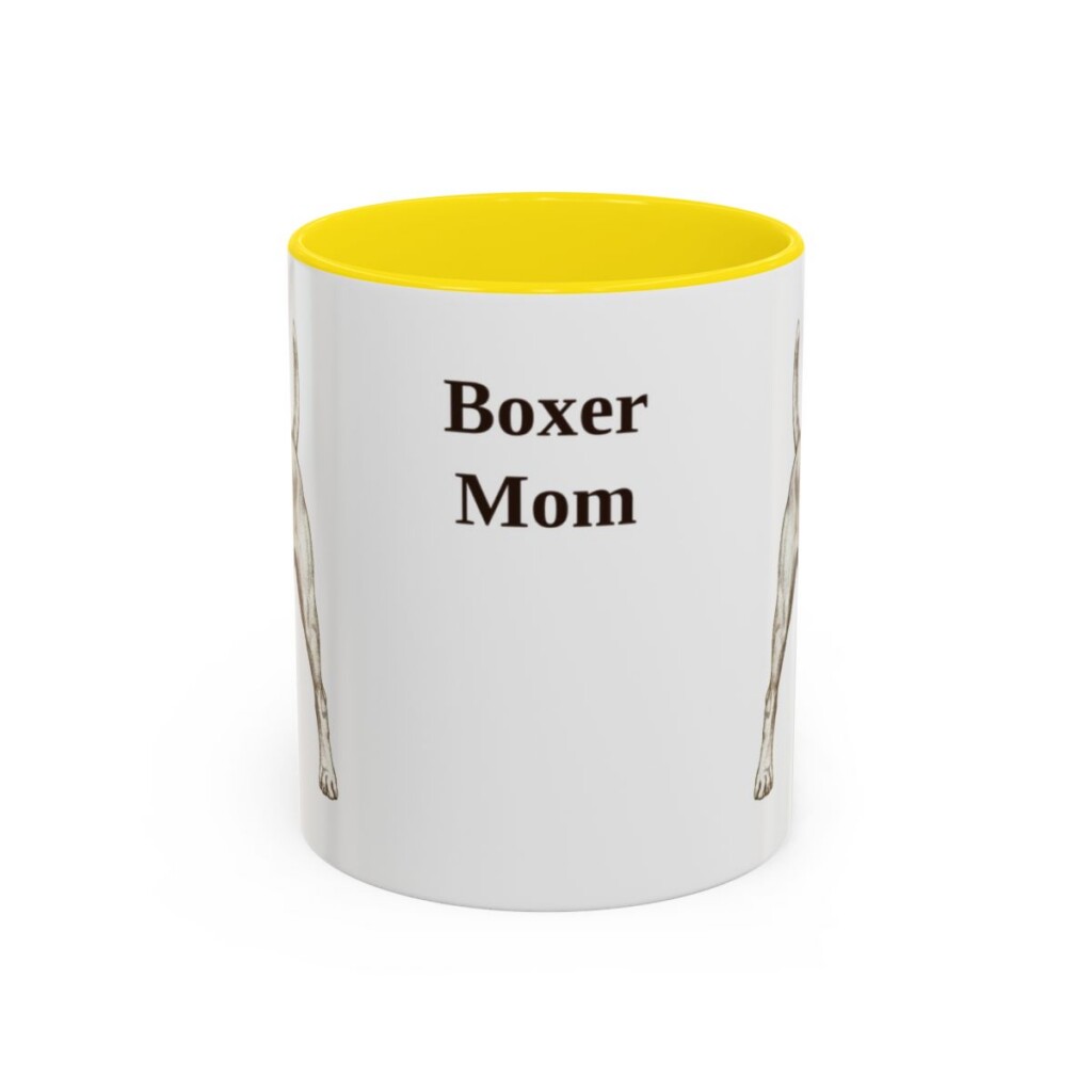 11oz boxer mug, Yellow