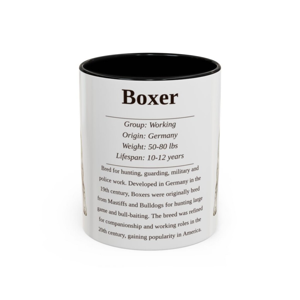11oz boxer mug, Black