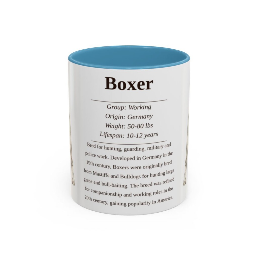 11oz boxer mug, Light Blue