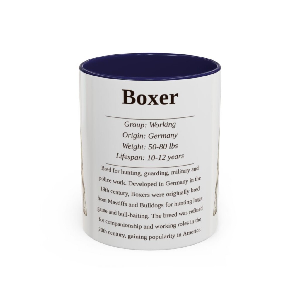 11oz boxer mug, Navy