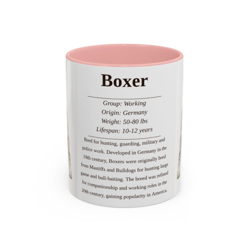 11oz boxer mug, Pink