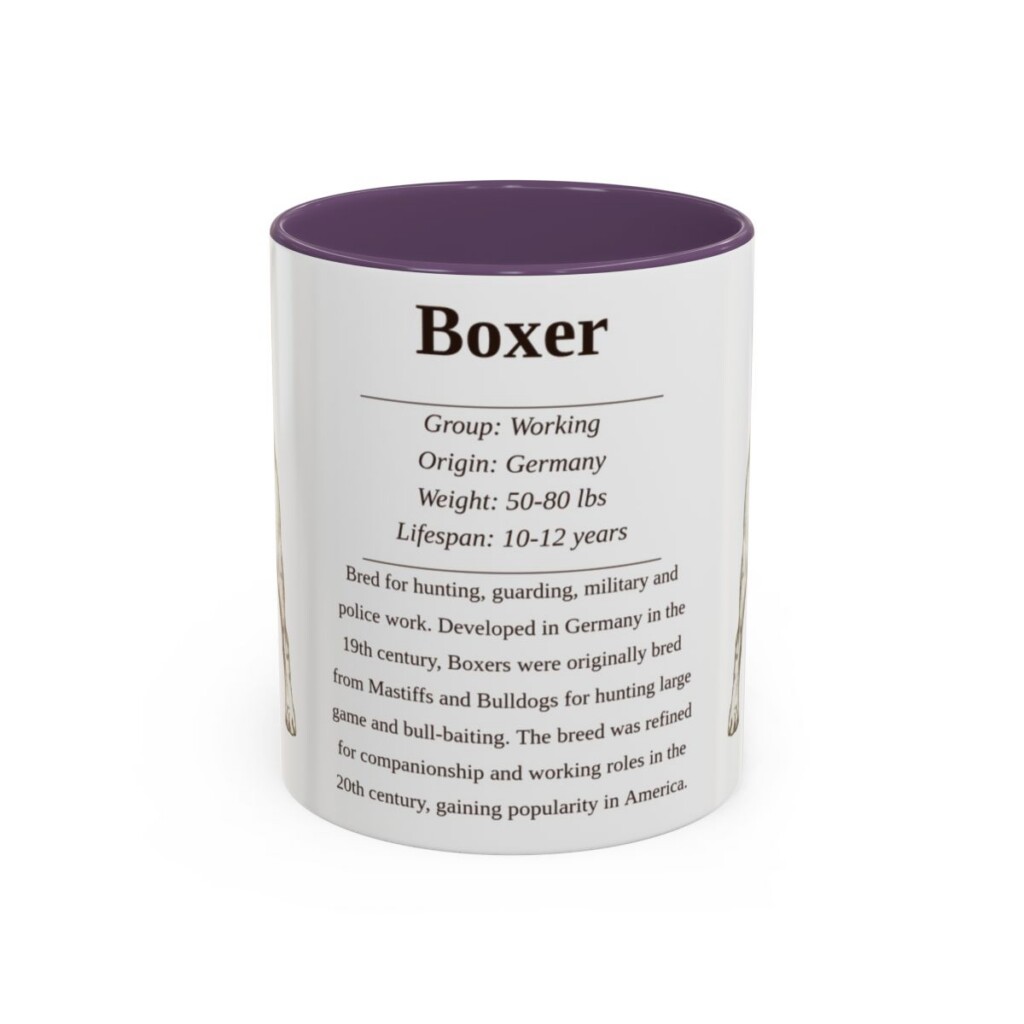 11oz boxer mug, Purple
