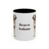 11oz Bracco Italiano Mug, Black, front view