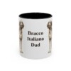 11oz Bracco Italiano Dog Dad Mug, Black, front view