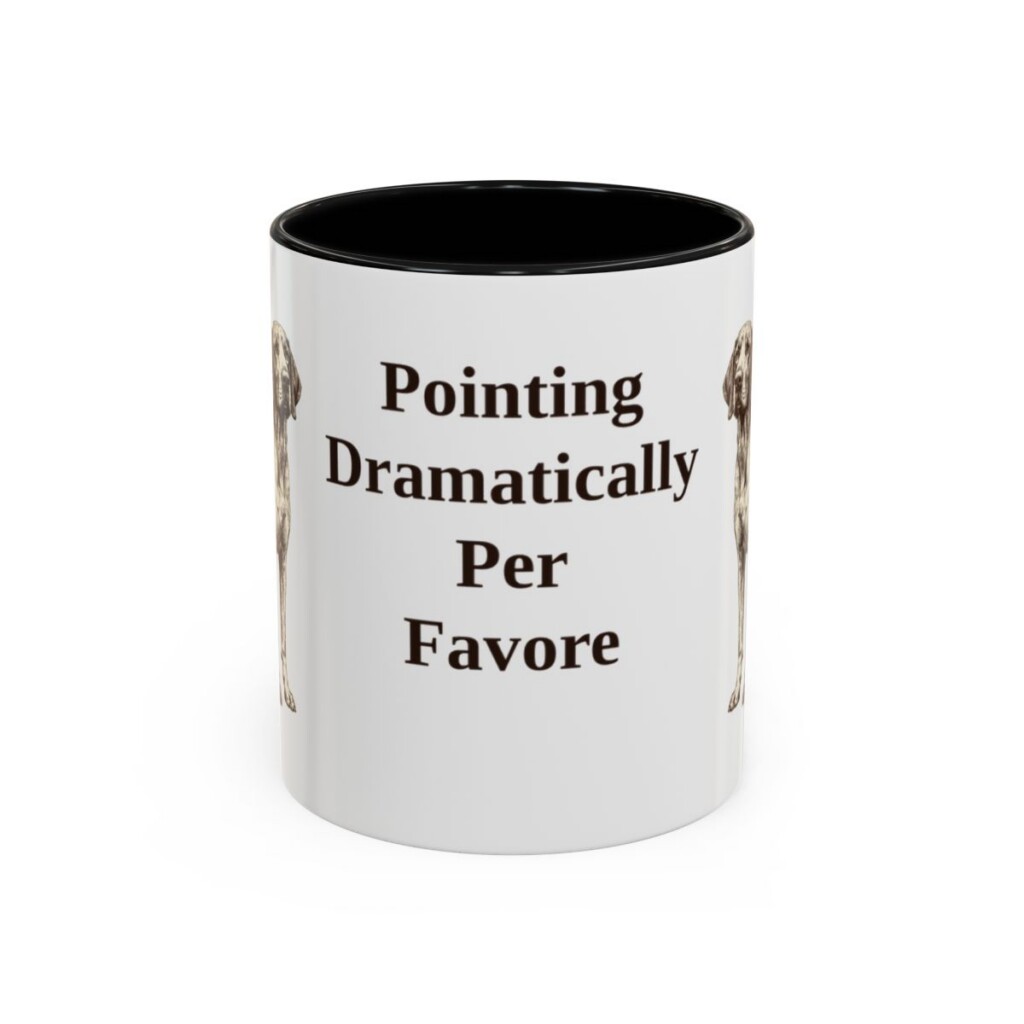 11oz-bracco-italiano-mug-humor-black-front 11oz Funny Bracco Italiano Mug, Black, front view