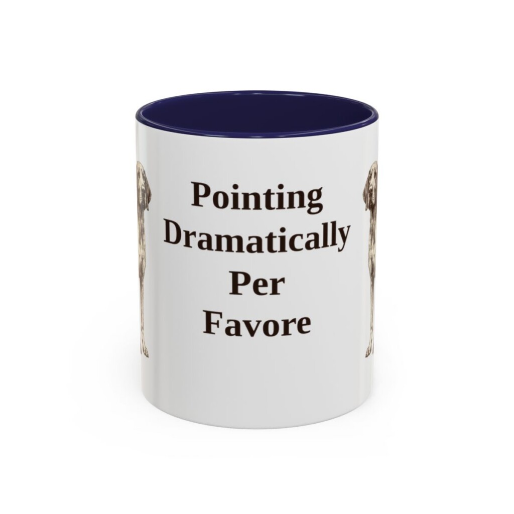11oz-bracco-italiano-mug-humor-navy 11oz Funny Bracco Italiano Mug, Navy, front view