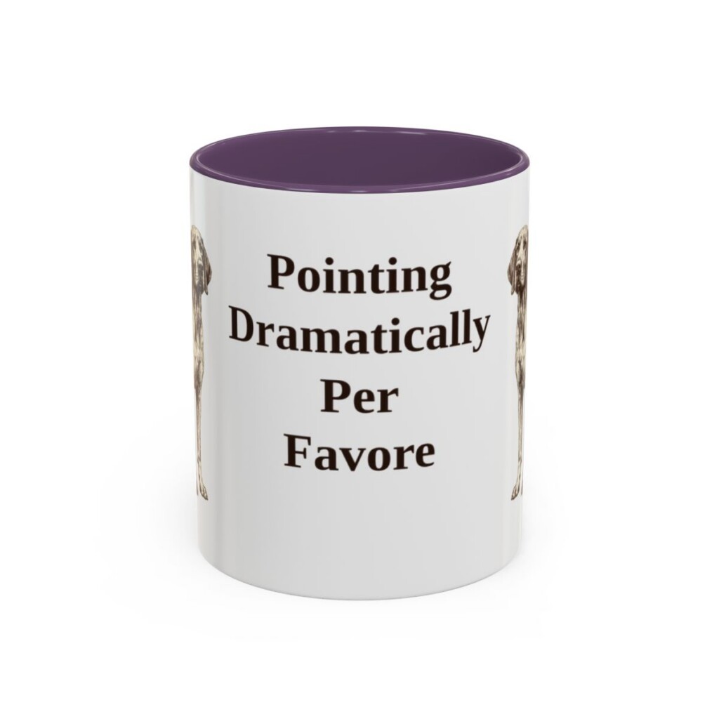11oz-bracco-italiano-mug-humor-purple 11oz Funny Bracco Italiano Mug, Purple, front view