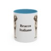 11oz Bracco Italiano Mug, Light Blue, front view