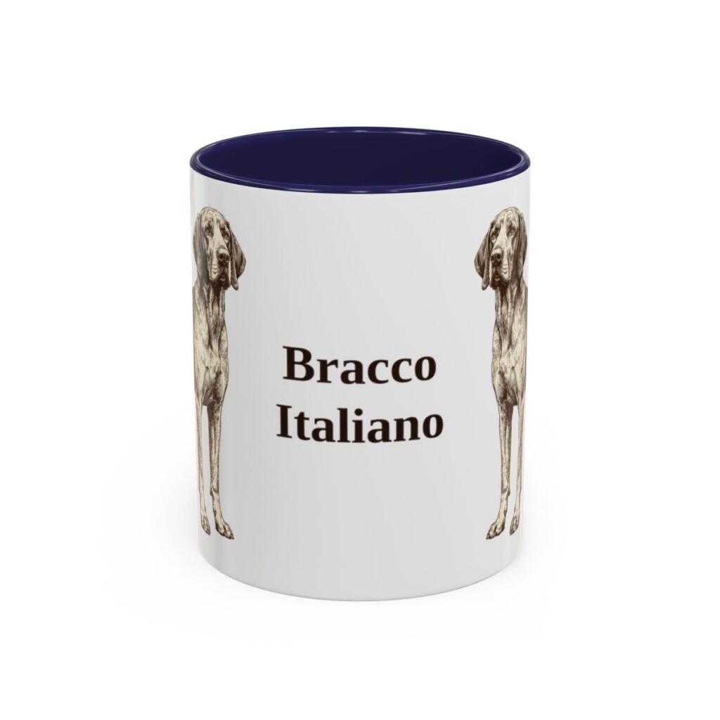 11oz Bracco Italiano Mug, Navy, front view