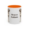 11oz Bracco Italiano Mug, Orange, front view