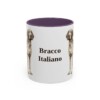 11oz Bracco Italiano Mug, Purple, front view