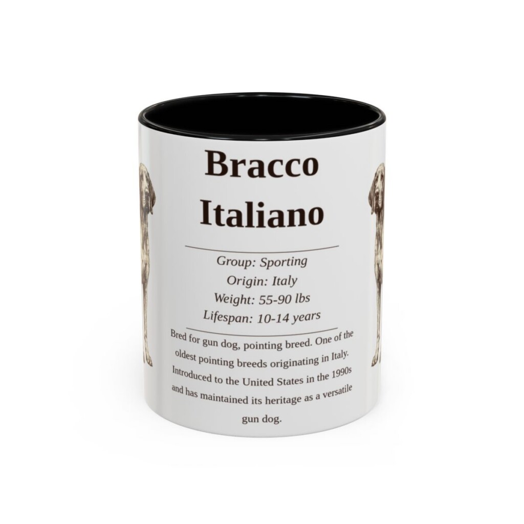 11oz bracco italiano mug, Black