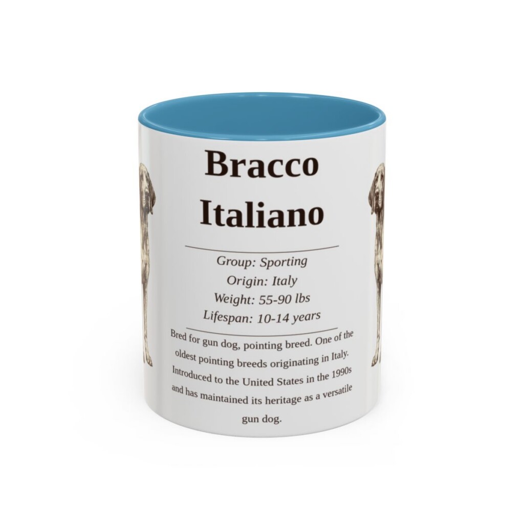 11oz bracco italiano mug, Light Blue
