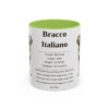 11oz bracco italiano mug, Light Green