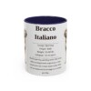 11oz bracco italiano mug, Navy