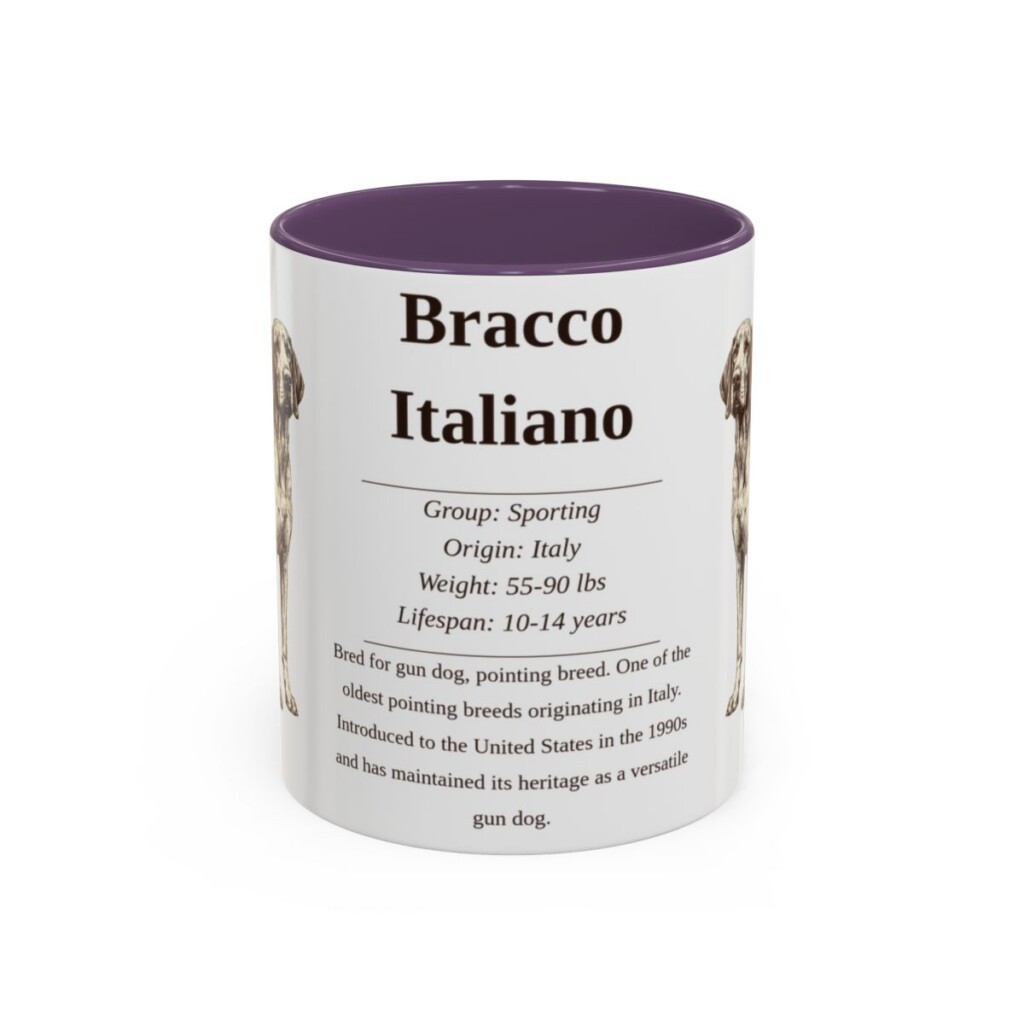 11oz bracco italiano mug, Purple