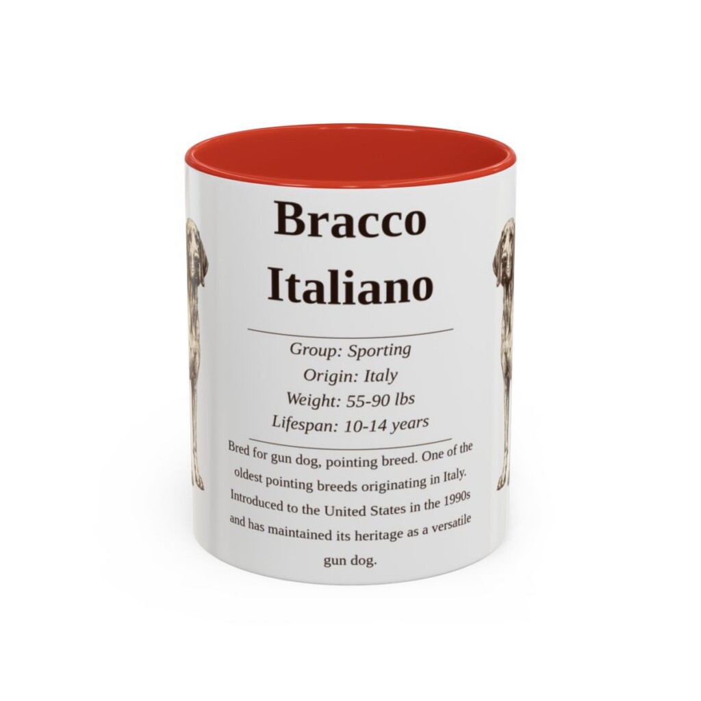 11oz bracco italiano mug, Red