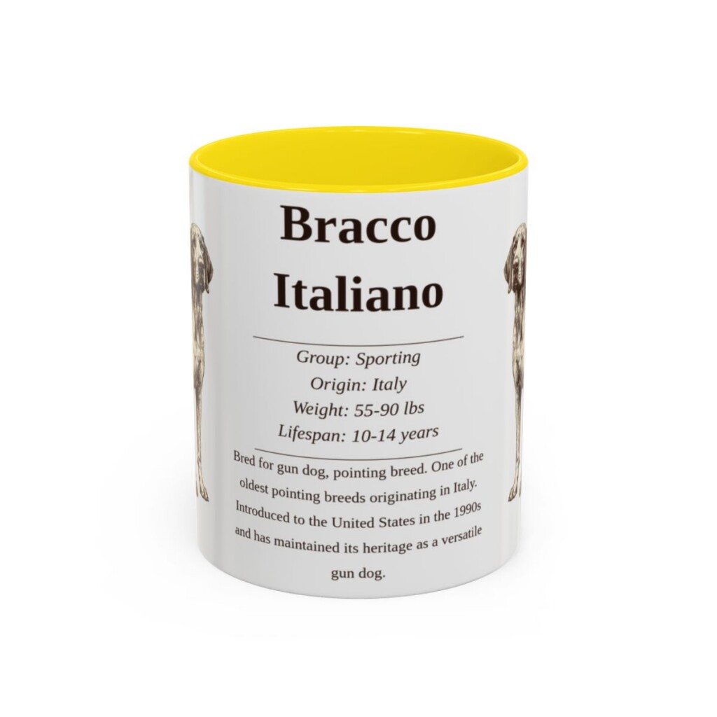11oz bracco italiano mug, Yellow