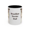 11oz Brazilian Terrier Dog Dad Mug, Black, front view