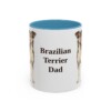 11oz Brazilian Terrier Dog Dad Mug, Light Blue, front view
