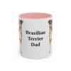11oz Brazilian Terrier Dog Dad Mug, Pink, front view
