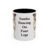 11oz Funny Brazilian Terrier Mug, Black, front view