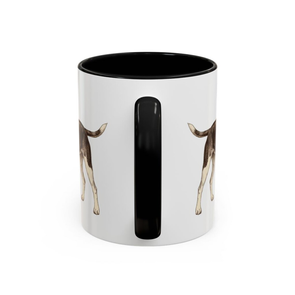 11oz Brazilian Terrier Latin Mug, Black, back view
