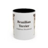 11oz Brazilian Terrier Latin Mug, Black, front view