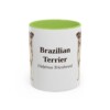 11oz Brazilian Terrier Latin Mug, Light Green, front view