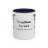 11oz Brazilian Terrier Latin Mug, Navy, front view