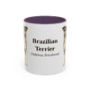11oz Brazilian Terrier Latin Mug, Purple, front view