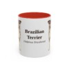 11oz Brazilian Terrier Latin Mug, Red, front view