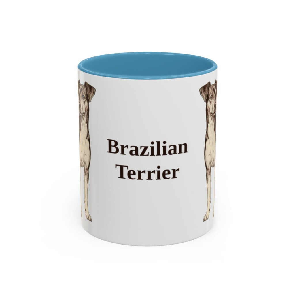 11oz-brazilian-terrier-mug-light-blue 11oz Brazilian Terrier Mug, Light Blue, front view