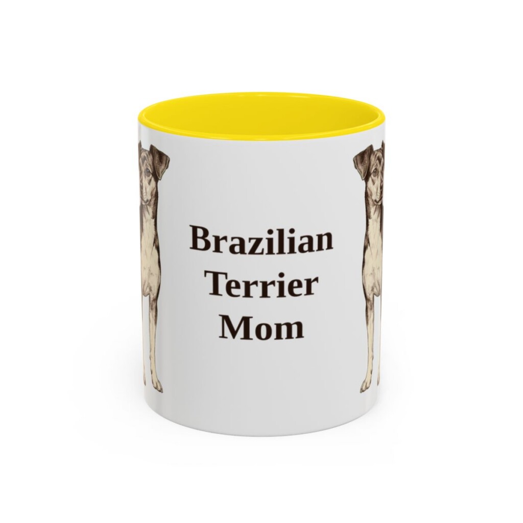 11oz-brazilian-terrier-mug-mom-yellow 11oz brazilian terrier mug, Yellow