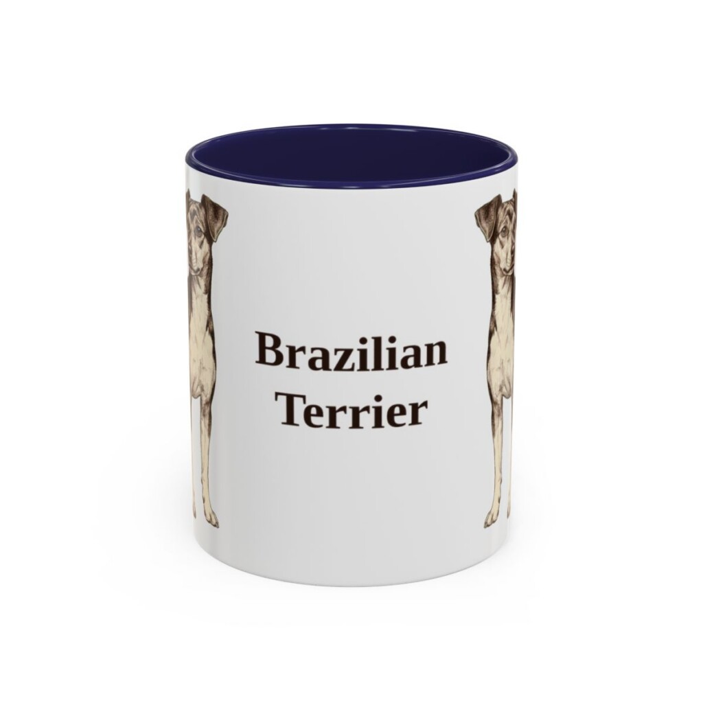 11oz-brazilian-terrier-mug-navy 11oz Brazilian Terrier Mug, Navy, front view