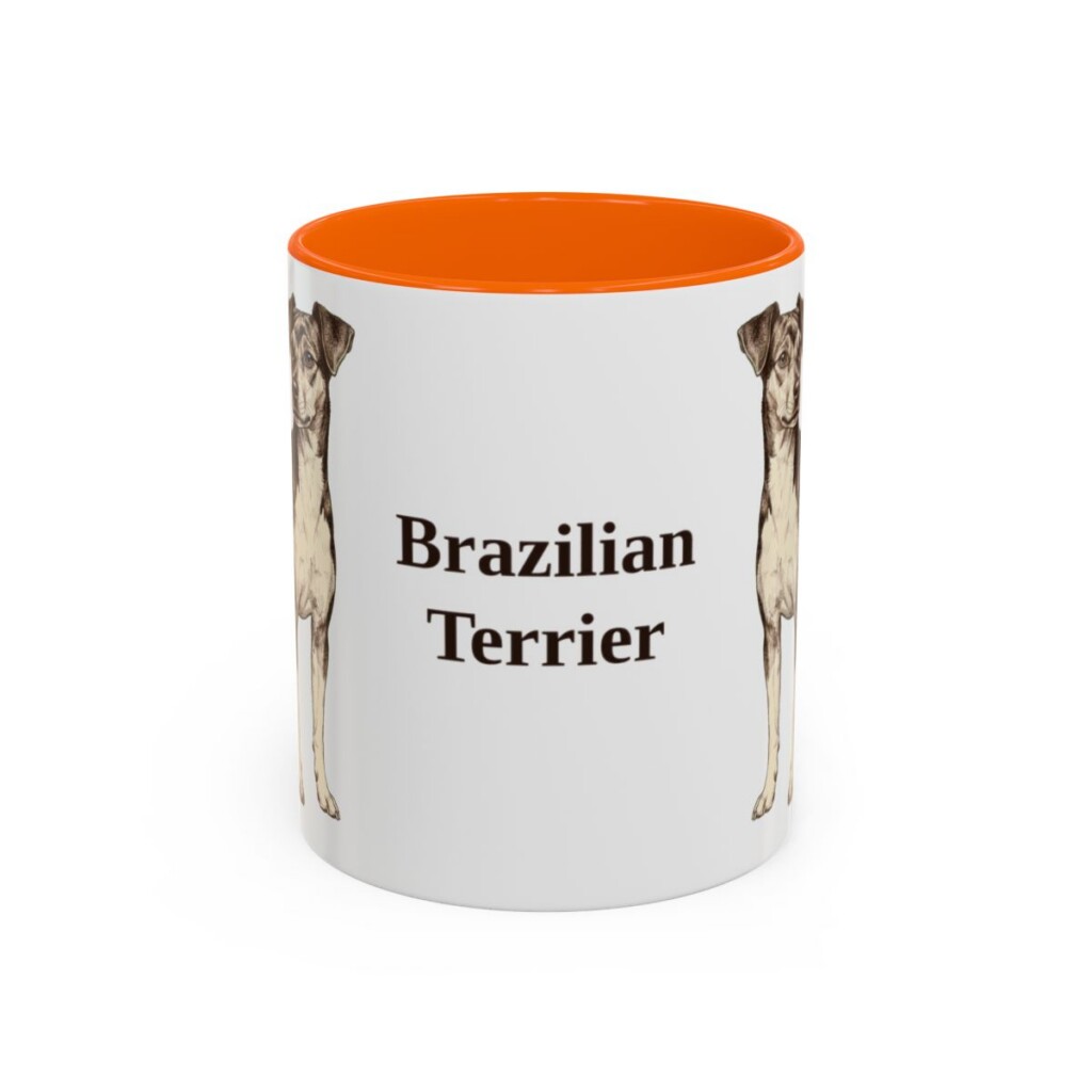 11oz-brazilian-terrier-mug-orange 11oz Brazilian Terrier Mug, Orange, front view