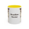 11oz-brazilian-terrier-mug-yellow 11oz Brazilian Terrier Mug, Yellow, front view