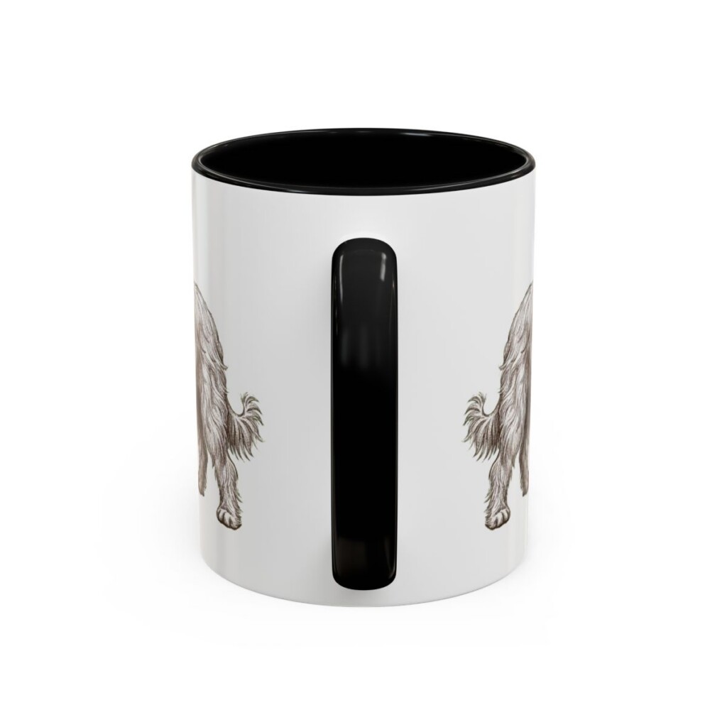 11oz Briard Mug, Black, back view