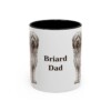 11oz Briard Dog Dad Mug, Black, front view