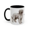 11oz Briard Dog Dad Mug, Black, left side view