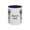 11oz Briard Dog Dad Mug, Navy, front view