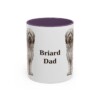 11oz Briard Dog Dad Mug, Purple, front view
