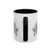 11oz Funny Briard Mug, Black, back view