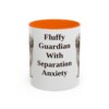 11oz Funny Briard Mug, Orange, front view