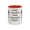 11oz Funny Briard Mug, Red, front view
